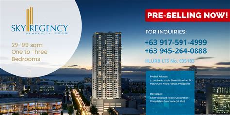 sky regency residences|SKY REGENCY RESIDENCES – Philippine Retirement Authority.